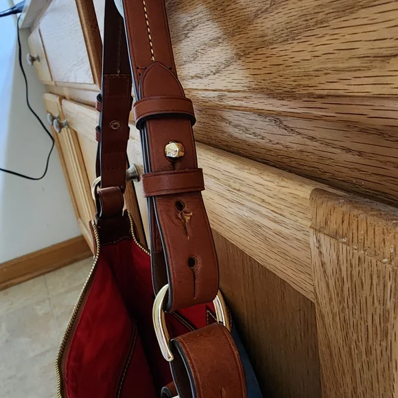 Dooney & Bourke Blue Suede Shoulder Bag Light Blue - Picture 7 of 10